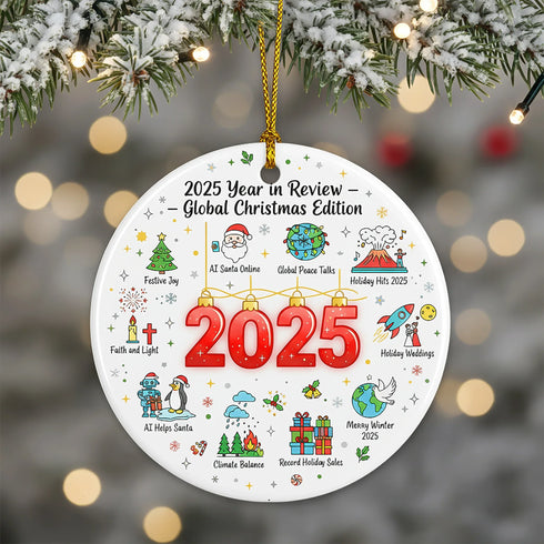 2025 Year in Review 2026 Christmas Ornament - Faith In My Bag is a brand operated by Gemini Clothing LLC