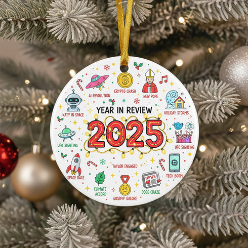 2025 Year in Review 2026 - Christmas Ornament - Faith In My Bag is a brand operated by Gemini Clothing LLC