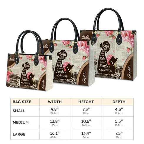 A Book is A Dream That You Hold in Your Hands - Personalized Christian Handbag - Faith In My Bag is a brand operated by Gemini Clothing LLC