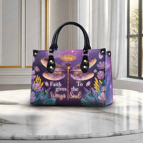 '- Gives Wings to the Soul Personalized Christian Handbag