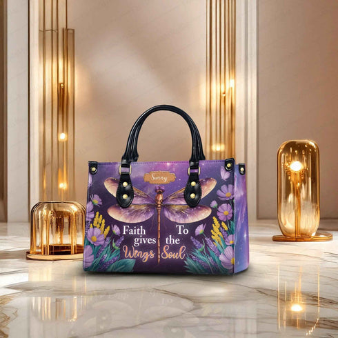 '- Gives Wings to the Soul Personalized Christian Handbag