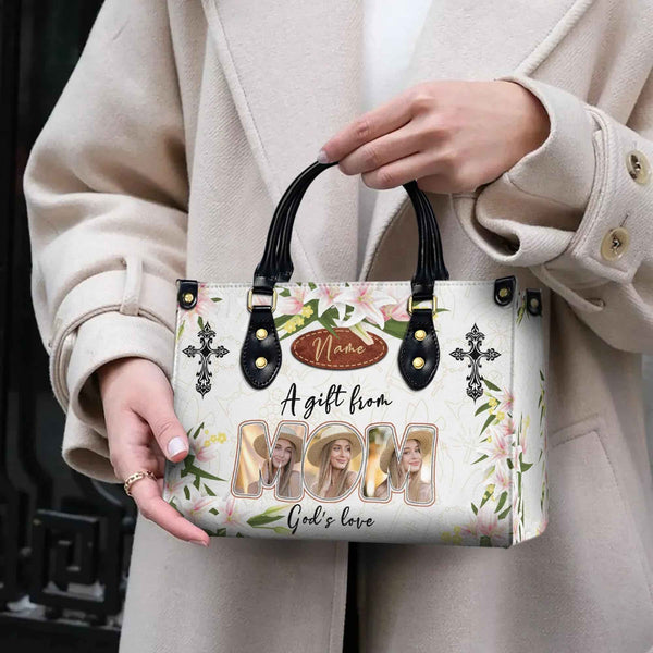 A From Mom, God Personalized Christian Handbag
