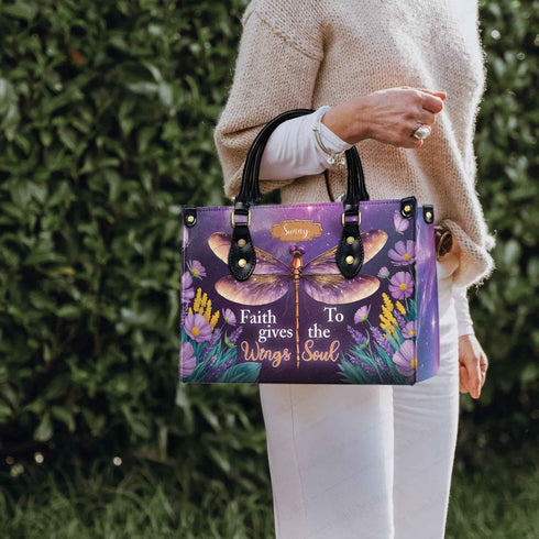 '- Gives Wings to the Soul Personalized Christian Handbag