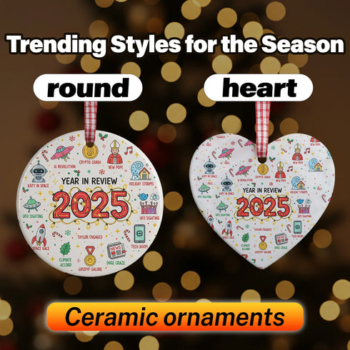 2025 Year in Review 2026 - Christmas Ornament - Faith In My Bag is a brand operated by Gemini Clothing LLC
