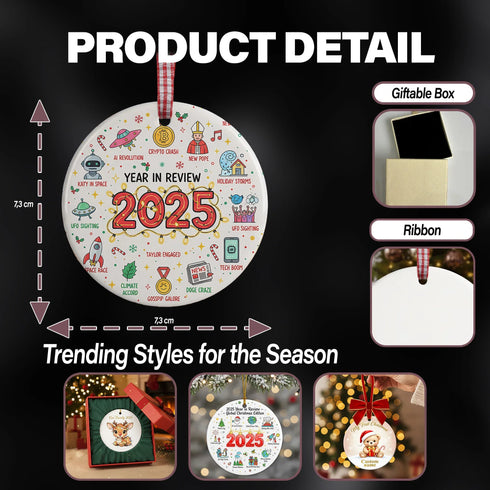 2025 Year in Review 2026 - Christmas Ornament - Faith In My Bag is a brand operated by Gemini Clothing LLC