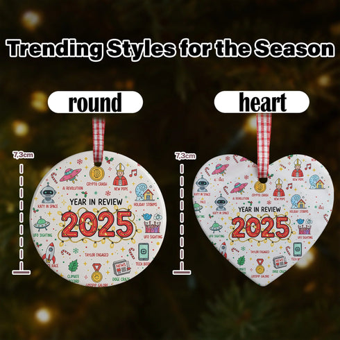 2025 Year in Review 2026 - Christmas Ornament - Faith In My Bag is a brand operated by Gemini Clothing LLC