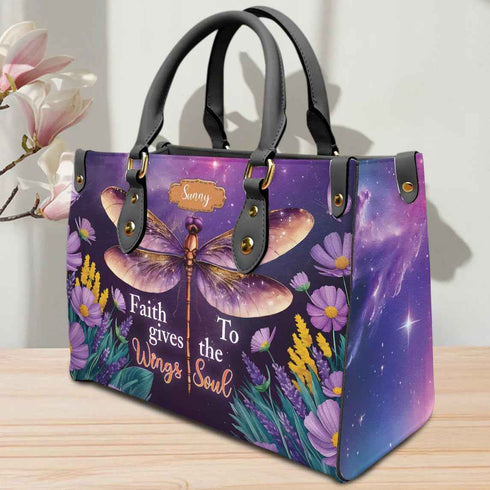 '- Gives Wings to the Soul Personalized Christian Handbag