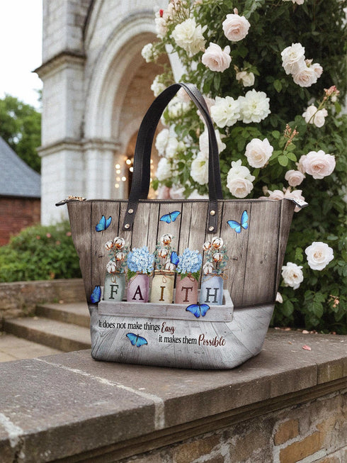 "Faith" Leather - Christian Handbag - Faith In My Bag is a brand operated by Gemini Clothing LLC