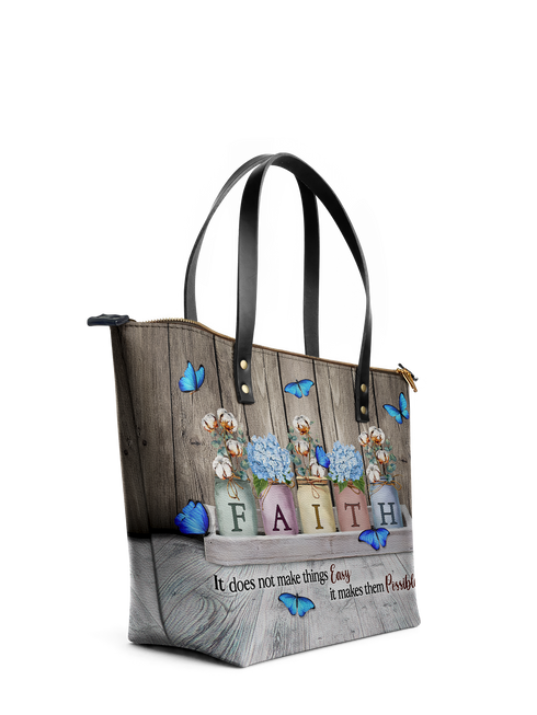 "Faith" Leather - Christian Handbag - Faith In My Bag is a brand operated by Gemini Clothing LLC