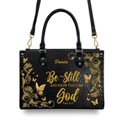 Personalized Leather Handbag with Custom Name & Bible Verse - Personalized Christian Leather Handbag & Wallet Set | CHRISTIANARTBAG™ CAB01010626
