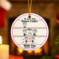 Funny Coffee Lovers Personalized Christmas Ornament