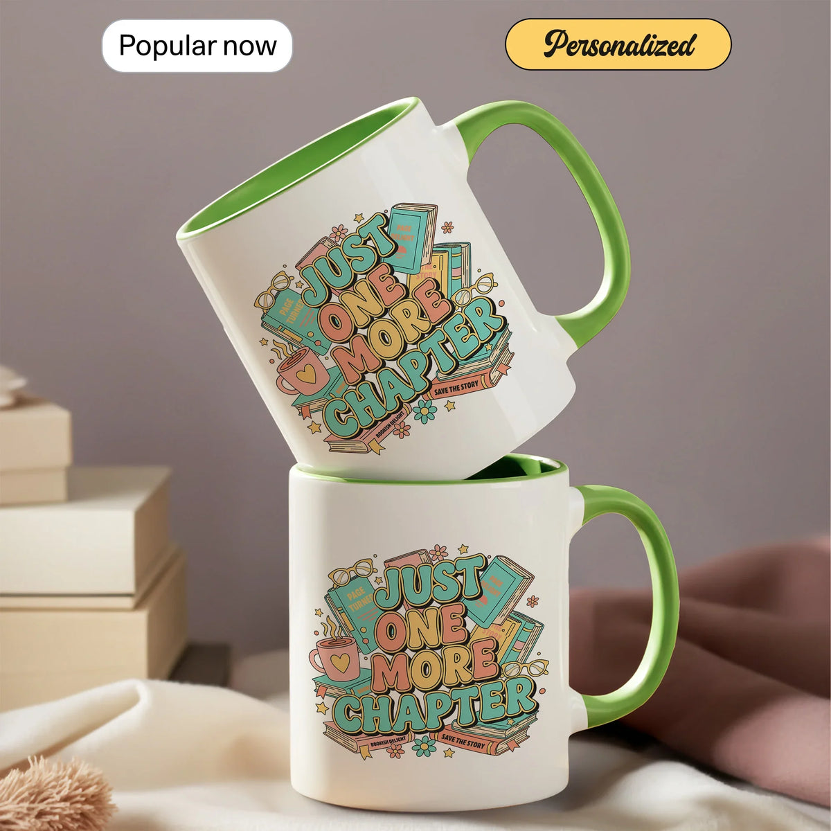 Just One More Chapter - Personalized Gift Mug - Faith In My Bag is a brand operated by Gemini Clothing LLC