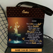 Personalized Christian Handbag - The Lord Is My Light & My Salvation