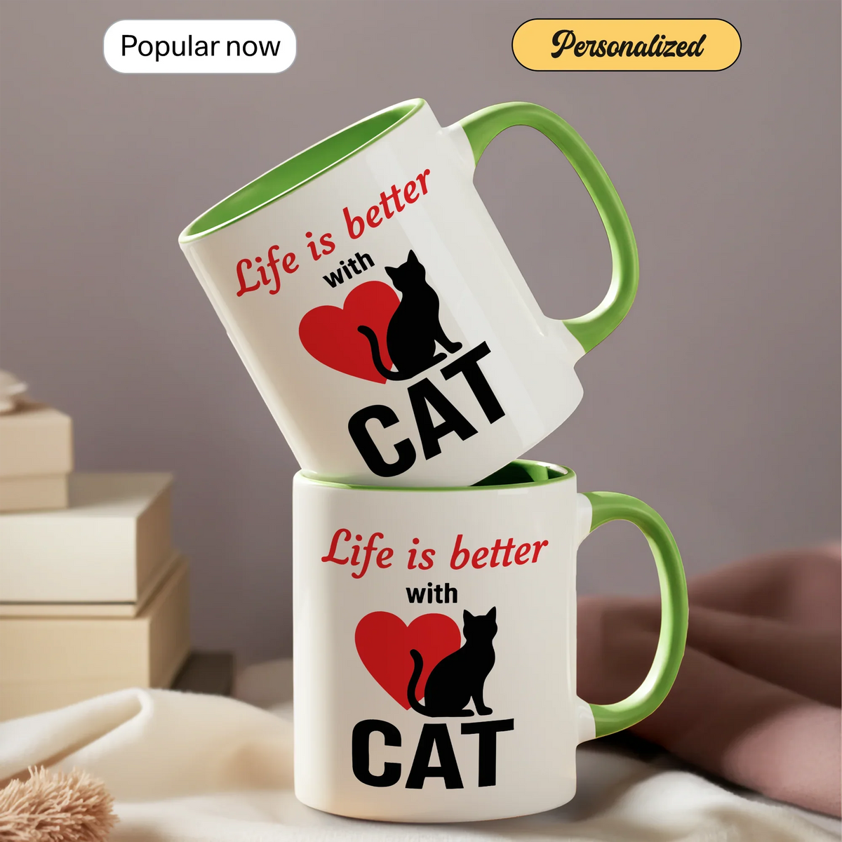 Life is Better with Cat - Gift Mug - Faith In My Bag is a brand operated by Gemini Clothing LLC