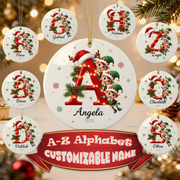 Elf Alphabet 2025 2026 - Personalized Christmas Ornament - Faith In My Bag is a brand operated by Gemini Clothing LLC