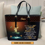 Personalized Christian Handbag - The Lord Is My Light & My Salvation