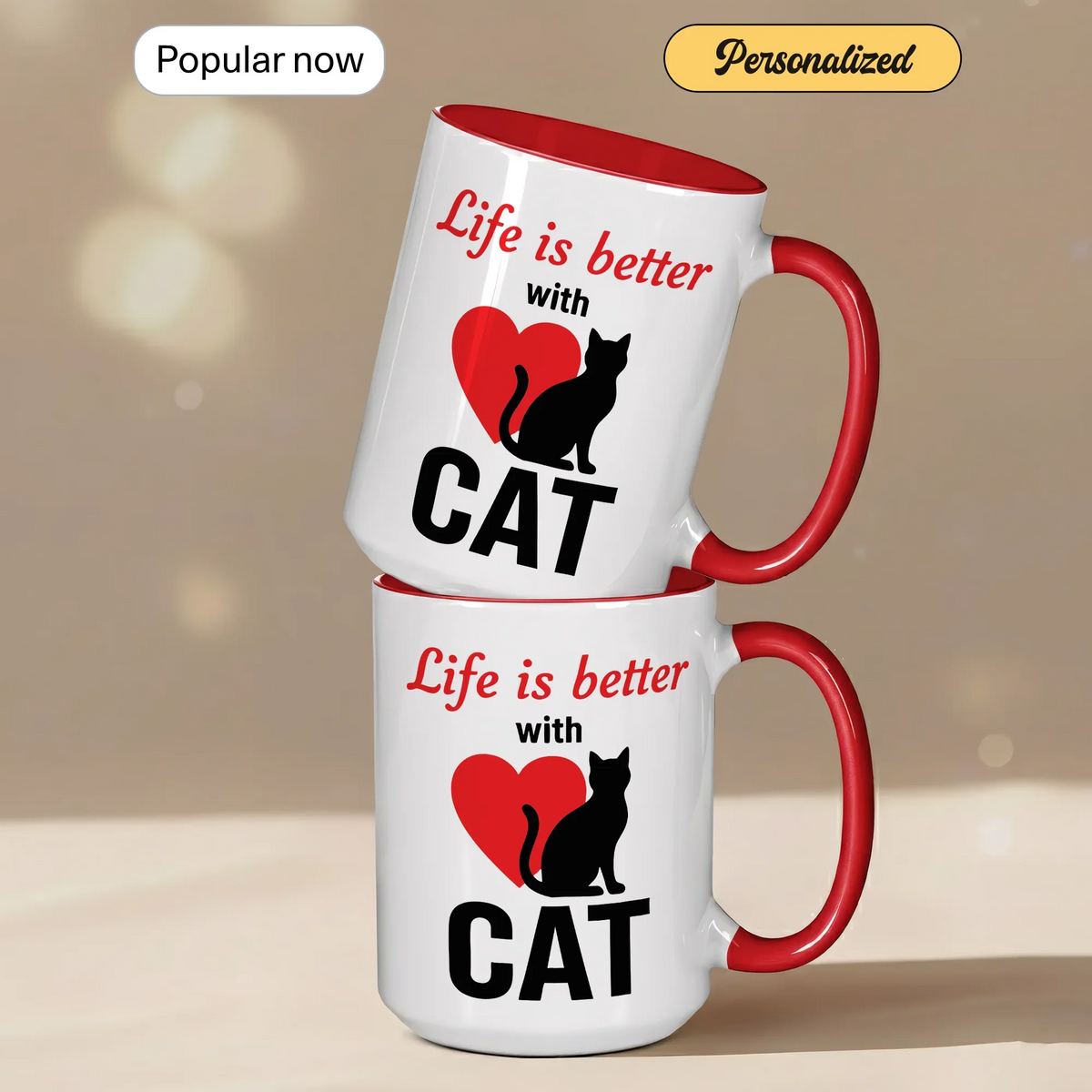 Life is Better with Cat - Gift Mug - Faith In My Bag is a brand operated by Gemini Clothing LLC