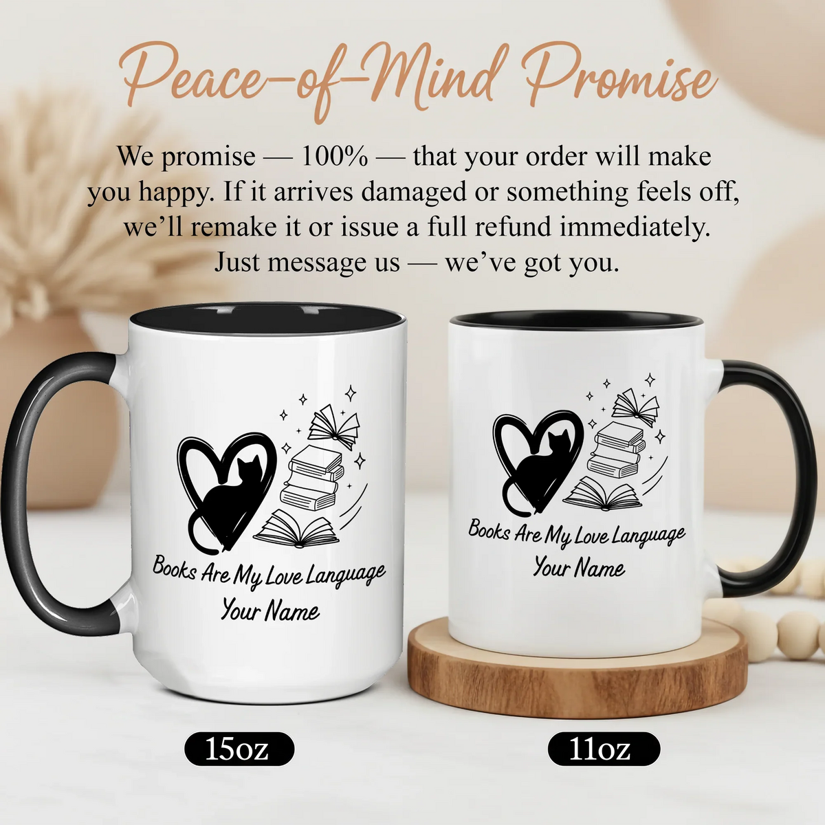 Books Are my Love Language - Personalized Gift Mug - Faith In My Bag is a brand operated by Gemini Clothing LLC