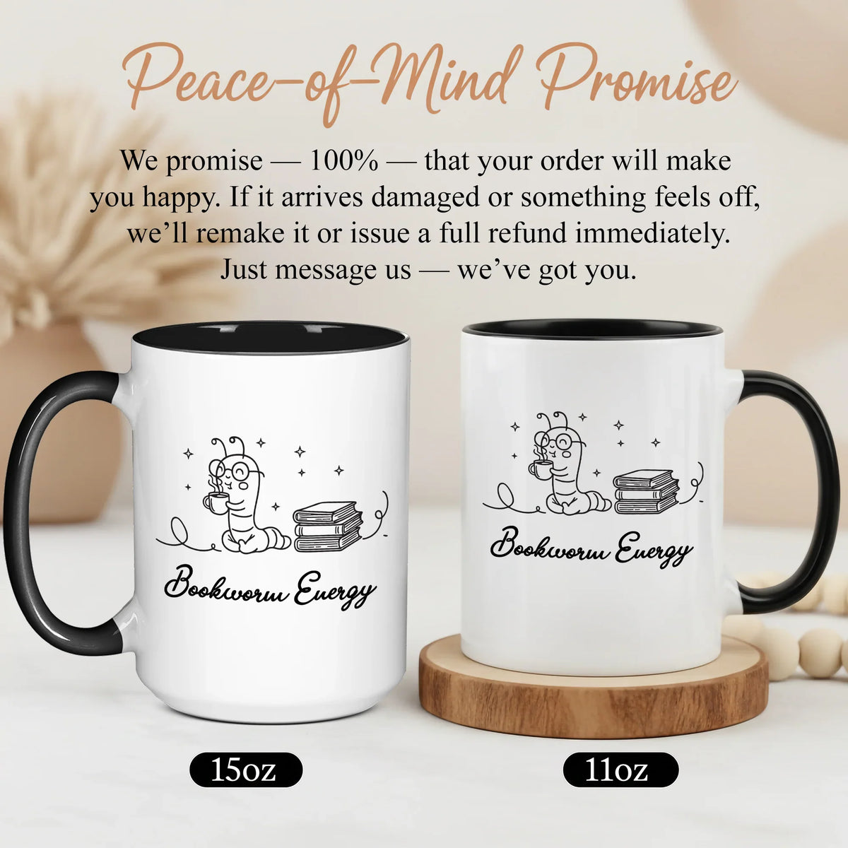 Bookworm Energy - Personalized Gift Mug - Faith In My Bag is a brand operated by Gemini Clothing LLC