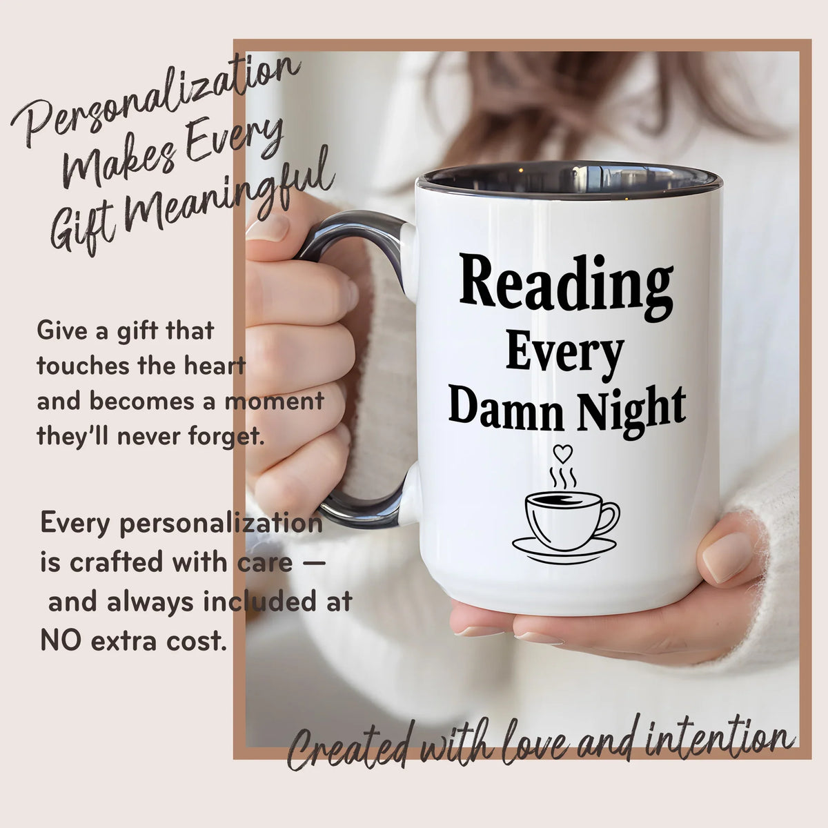 Late-Night Reading - Personalized Gift Mug - Faith In My Bag is a brand operated by Gemini Clothing LLC
