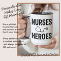 Nurses Are Heroes - Personalized Gift Mug - Faith In My Bag is a brand operated by Gemini Clothing LLC
