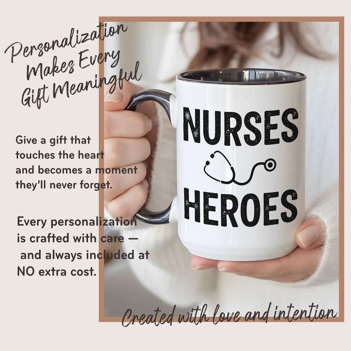 Nurses Are Heroes - Personalized Gift Mug - Faith In My Bag is a brand operated by Gemini Clothing LLC