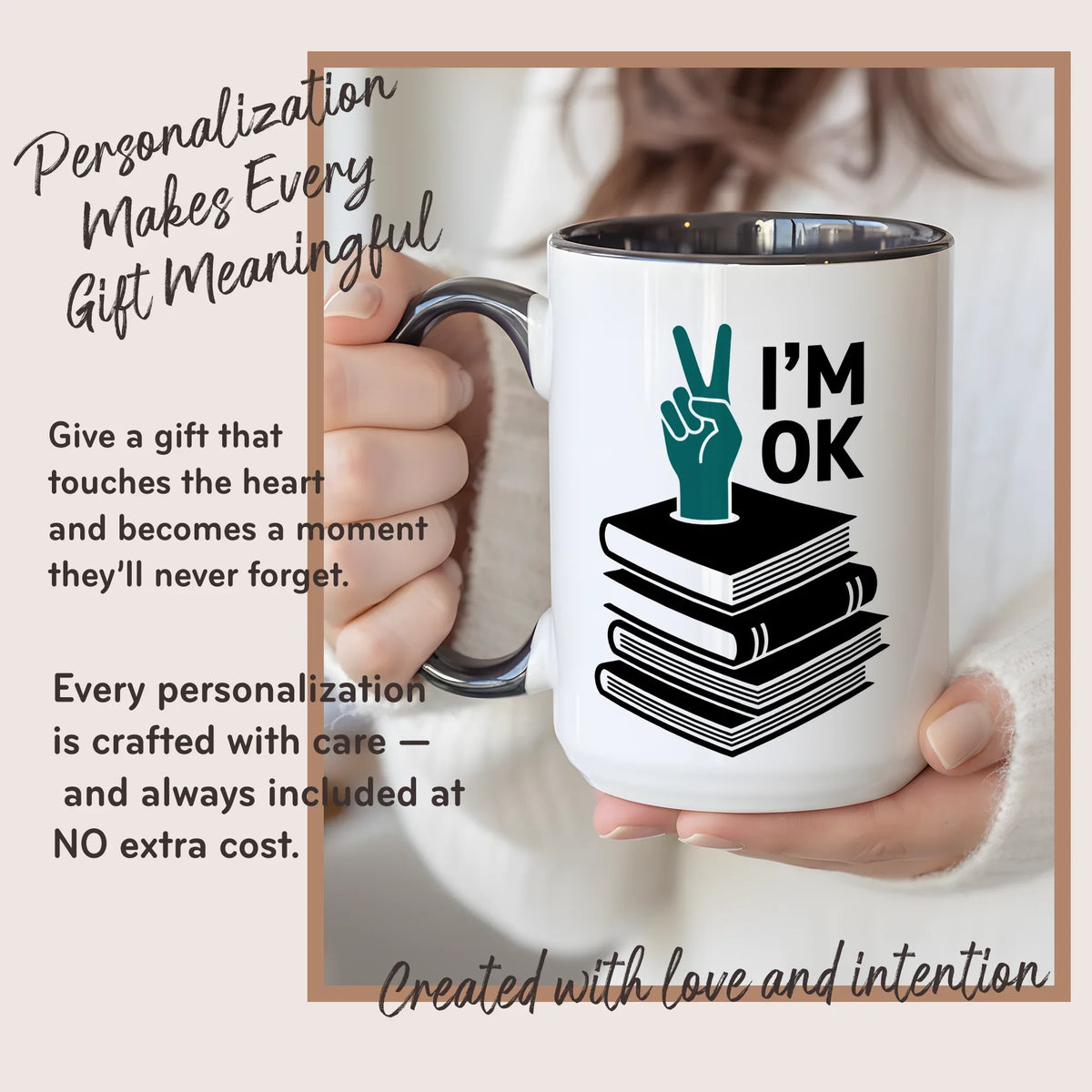 I'm OK Bookish Reading - Gift Mug - Faith In My Bag is a brand operated by Gemini Clothing LLC