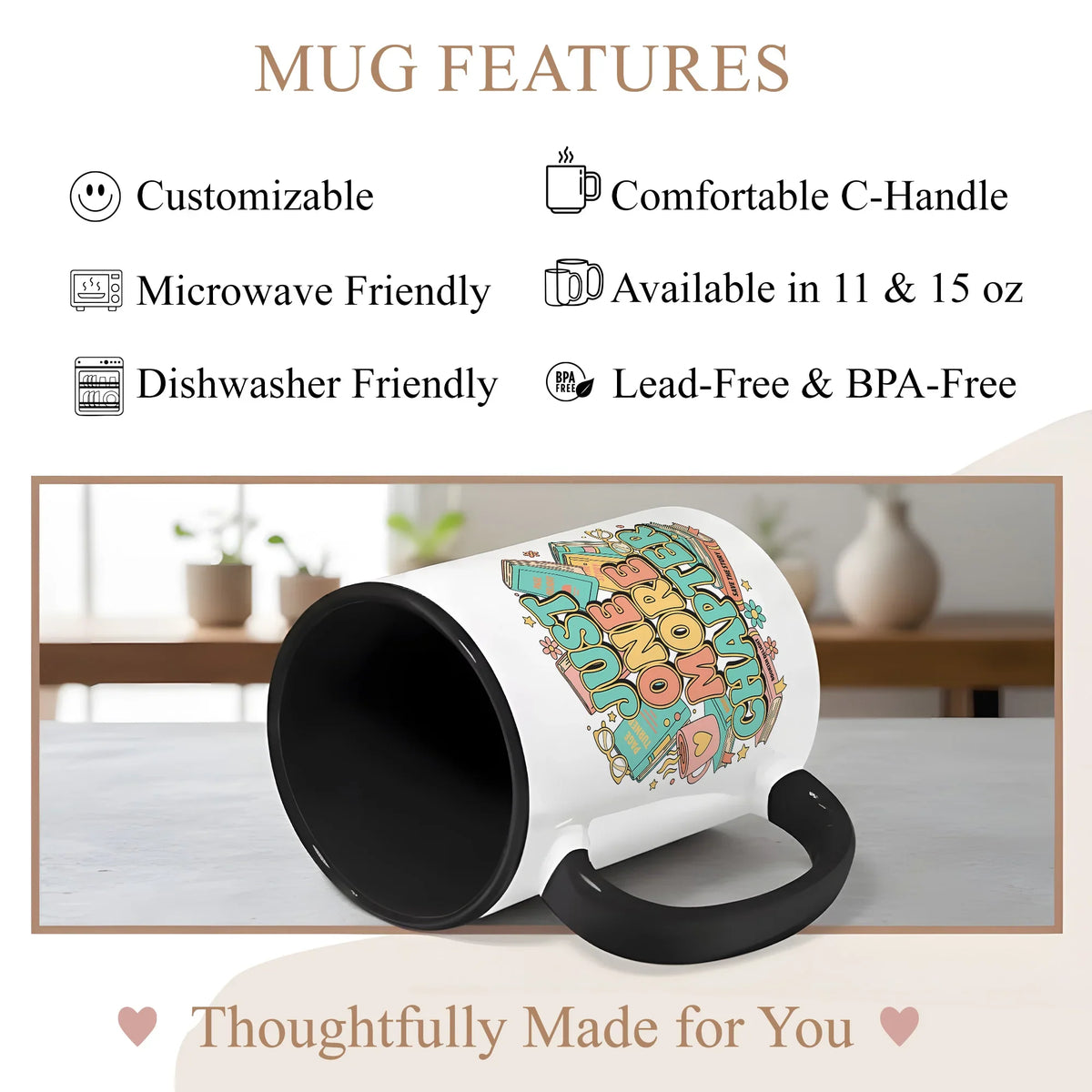 Just One More Chapter - Personalized Gift Mug - Faith In My Bag is a brand operated by Gemini Clothing LLC