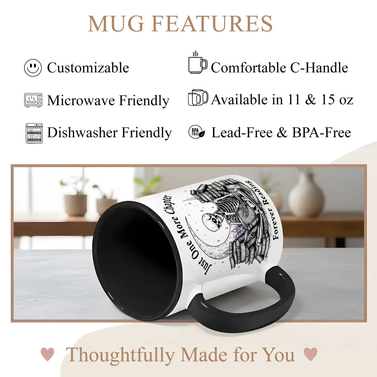 Just One More Chapter Coffee - Gift Mug - Faith In My Bag is a brand operated by Gemini Clothing LLC