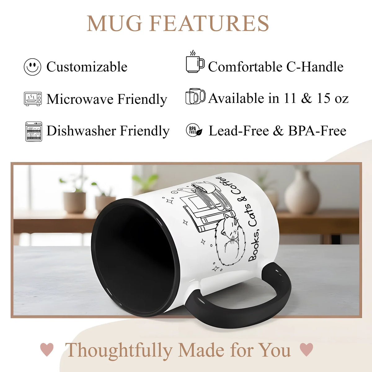 Cute Bookworm Gift Mug - Faith In My Bag is a brand operated by Gemini Clothing LLC