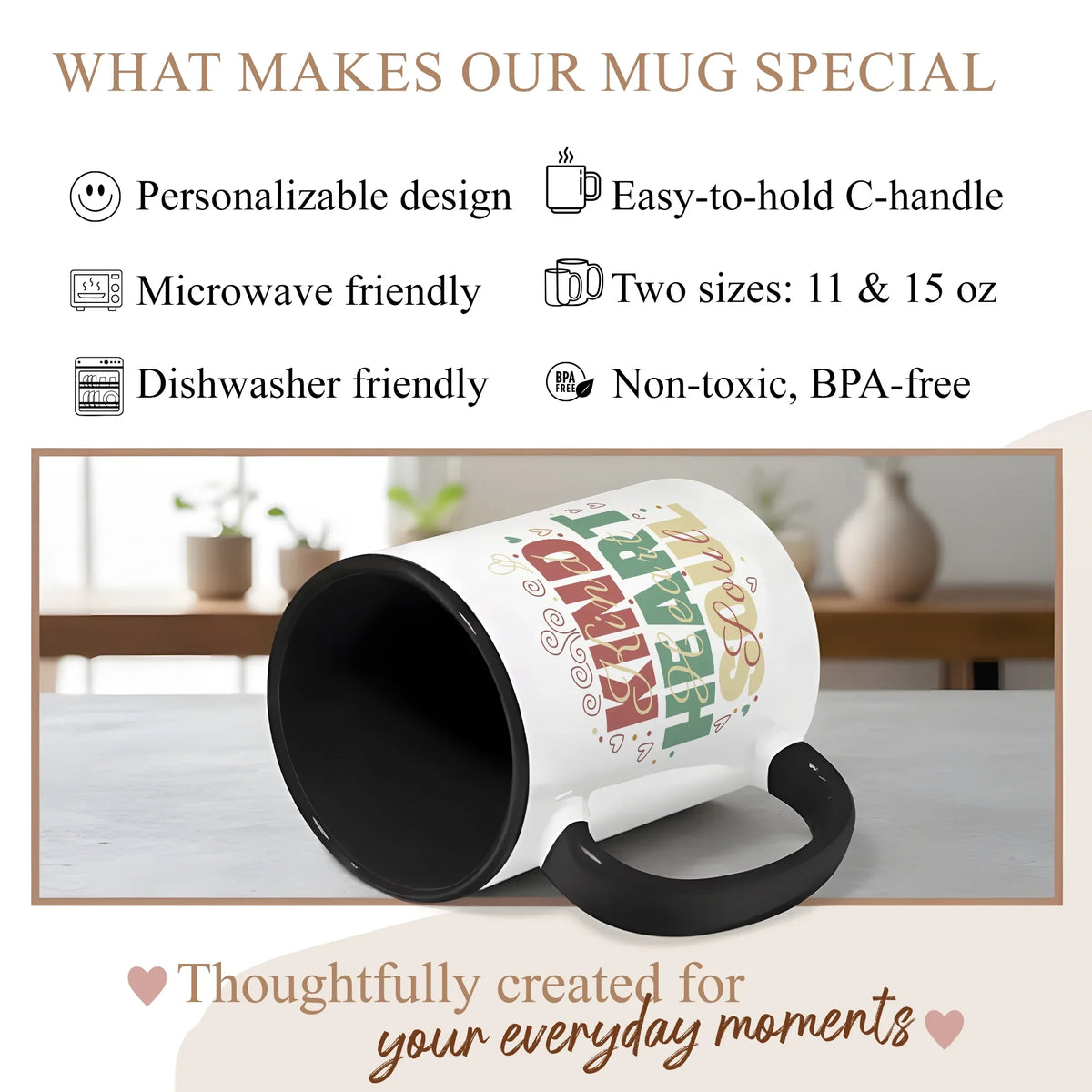 Kind Heart Soul - Personalized Gift Mug - Faith In My Bag is a brand operated by Gemini Clothing LLC