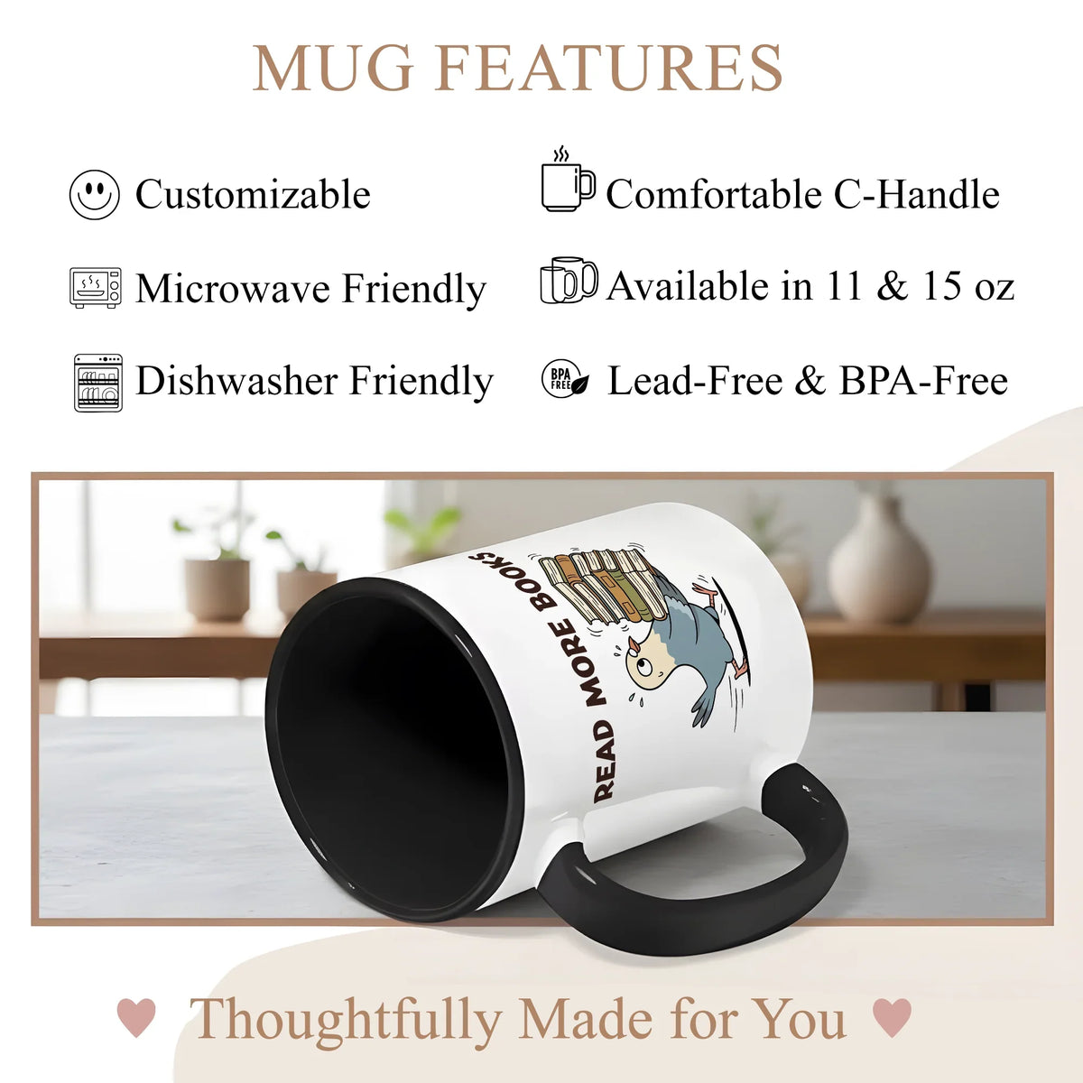 Accent for Book Lovers - Gift Mug - Faith In My Bag is a brand operated by Gemini Clothing LLC