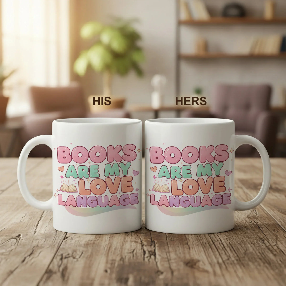 Books Are my Love Language - Gift Mug - Faith In My Bag is a brand operated by Gemini Clothing LLC