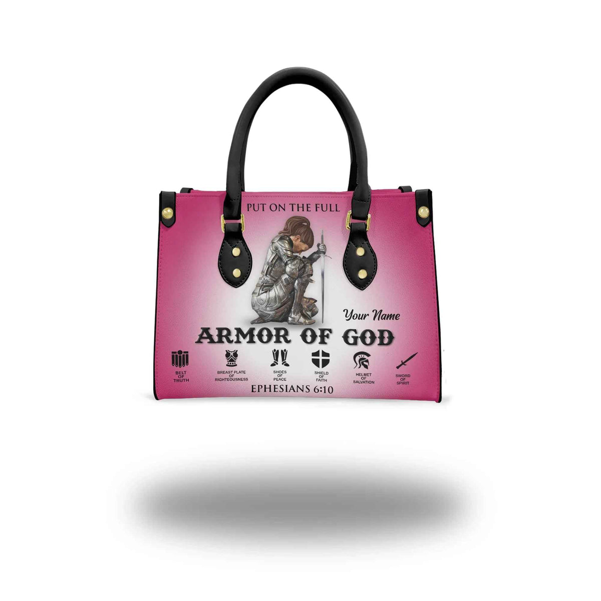 Put On the Full Armor of God Personalized Christian Handbag