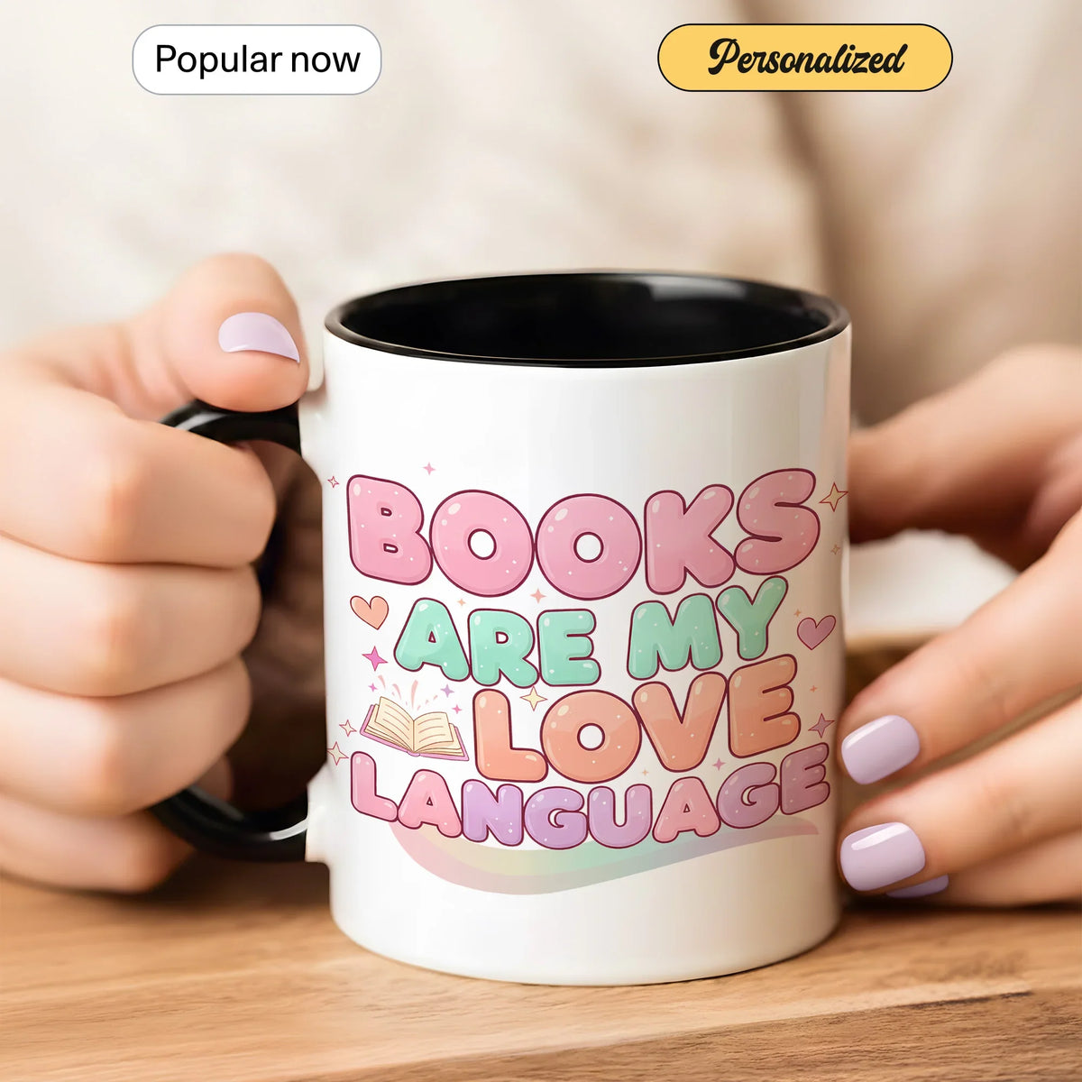 Books Are my Love Language - Gift Mug - Faith In My Bag is a brand operated by Gemini Clothing LLC