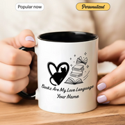 Books Are my Love Language - Personalized Gift Mug - Faith In My Bag is a brand operated by Gemini Clothing LLC