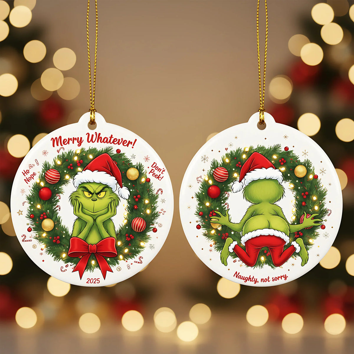 Year Grinch 2025 - Christmas Ornament - Faith In My Bag is a brand operated by Gemini Clothing LLC