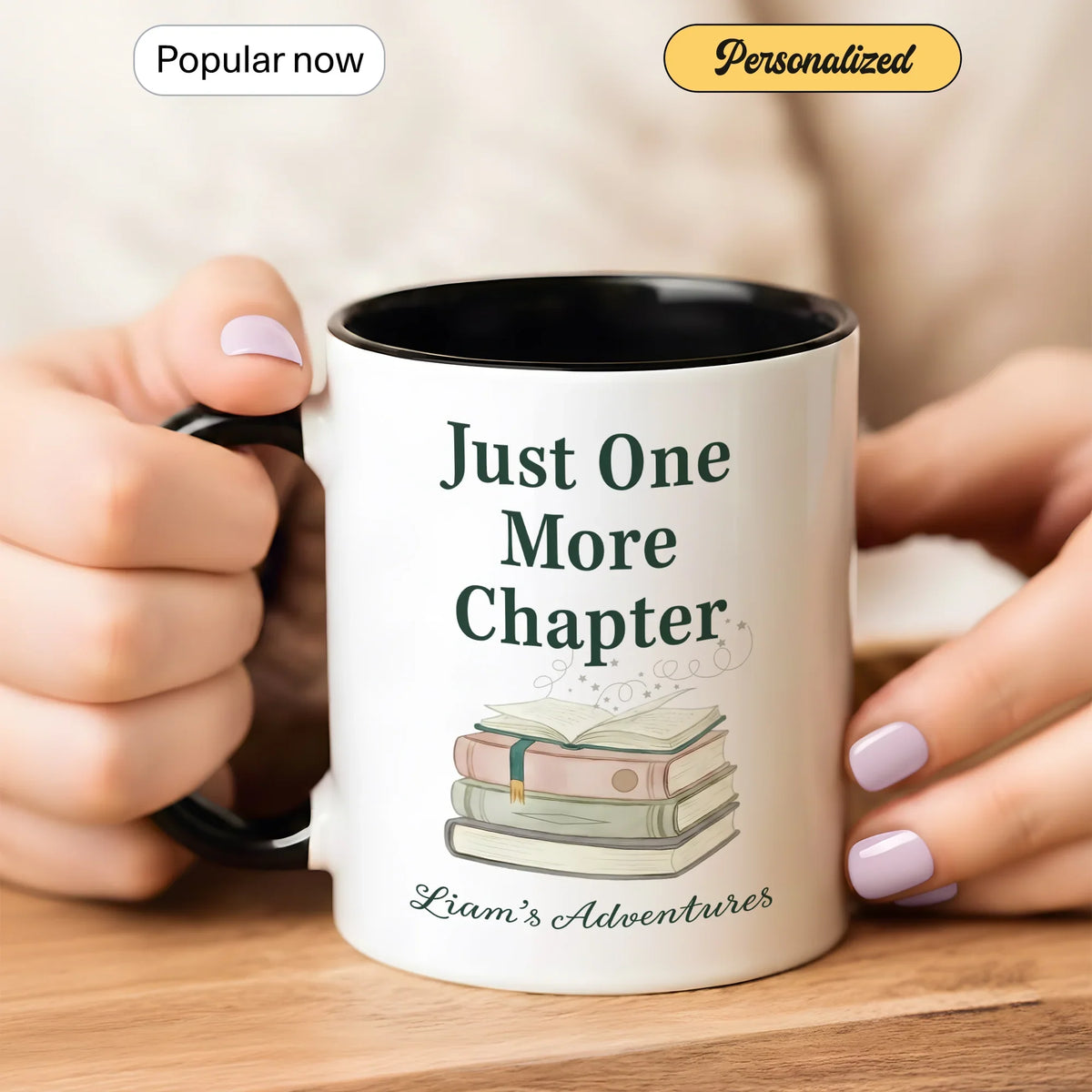 Just One More Chapter Personalized Gift Mug - Faith In My Bag is a brand operated by Gemini Clothing LLC