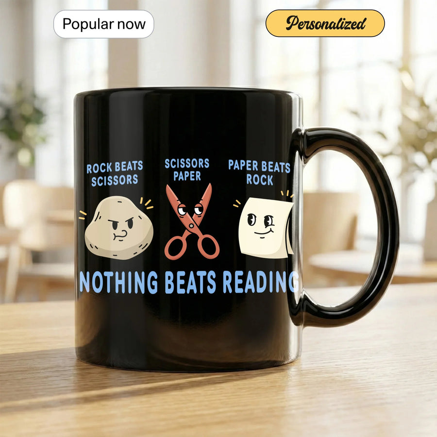 Nothing Beats Reading - Gift Mug - Faith In My Bag is a brand operated by Gemini Clothing LLC