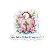 Jesus Holds the Key to my Heart Christian Sticker