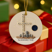 Family Scrabble Personalized Christmas Ornament