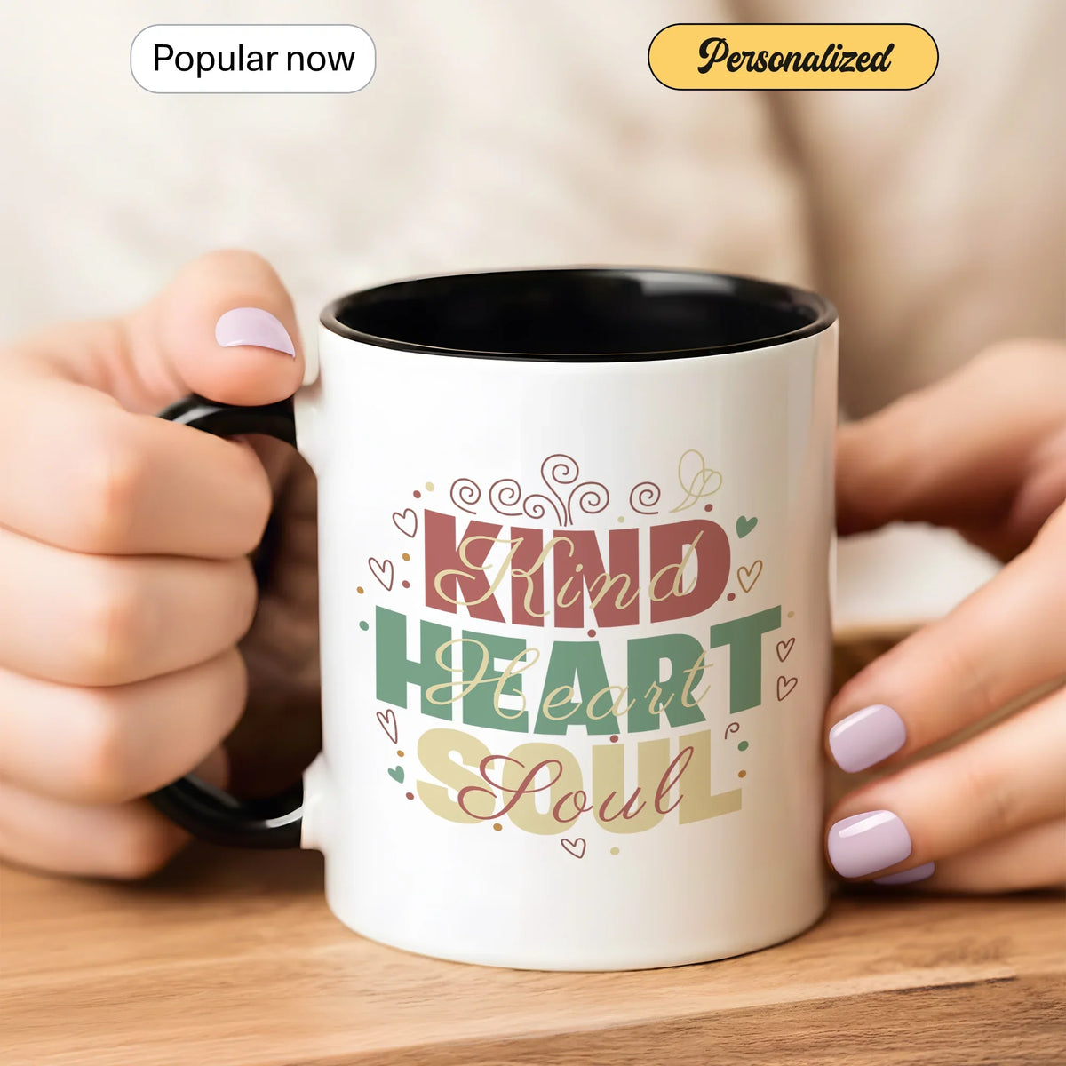 Kind Heart Soul - Personalized Gift Mug - Faith In My Bag is a brand operated by Gemini Clothing LLC