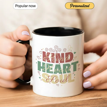 Kind Heart Soul - Personalized Gift Mug - Faith In My Bag is a brand operated by Gemini Clothing LLC