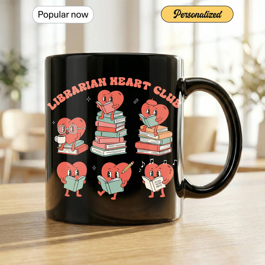 Librarian Heart Club - Gift Mug - Faith In My Bag is a brand operated by Gemini Clothing LLC