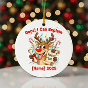 Oops I Can Explain - Personalized Christmas Ornament - Faith In My Bag is a brand operated by Gemini Clothing LLC