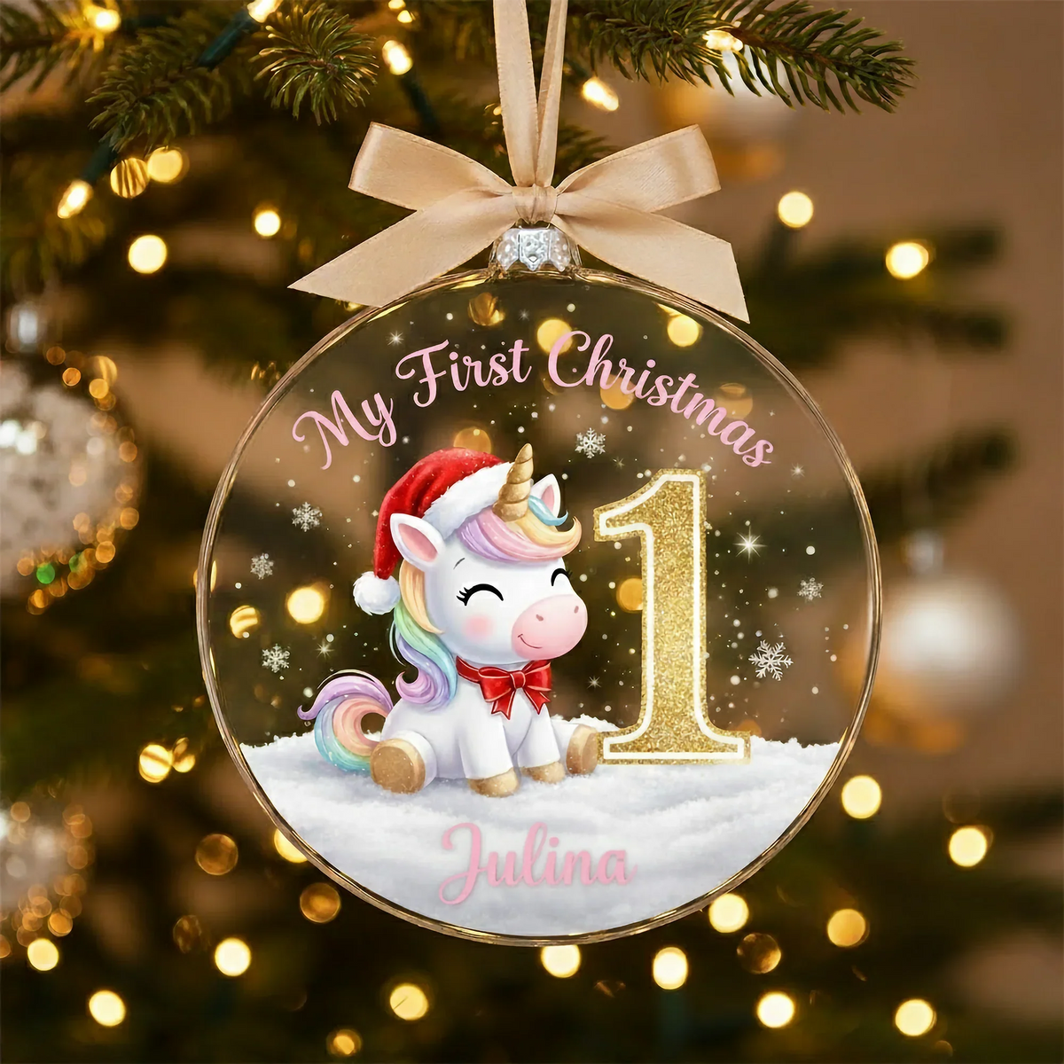 My First Christmas - Personalized Christmas Ornament - Faith In My Bag is a brand operated by Gemini Clothing LLC