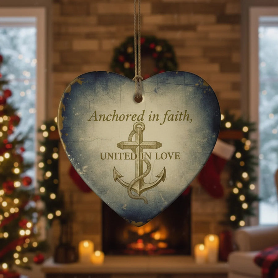 Anchored in - Christmas Ornament - Faith In My Bag is a brand operated by Gemini Clothing LLC