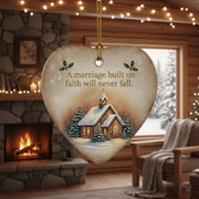 A Marriage Built On - Christmas Ornament - Faith In My Bag is a brand operated by Gemini Clothing LLC