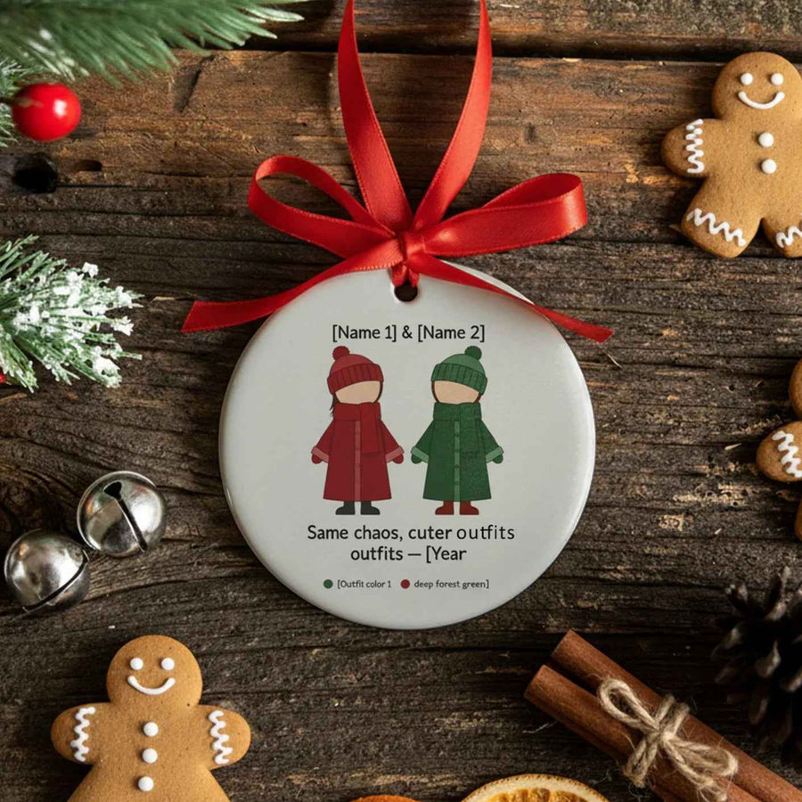 Name and Year Personalized Christmas Ornament