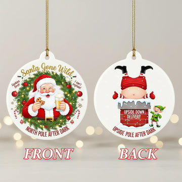 Santa Gone Wild - Christmas Ornament - Faith In My Bag is a brand operated by Gemini Clothing LLC